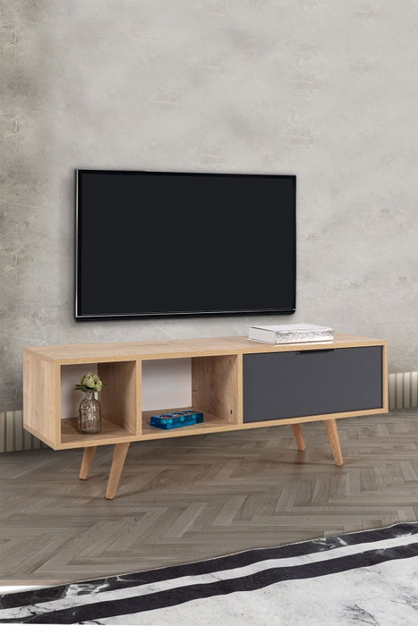 Hanah Home Venüs 3341 Soporte para TV Roble Zafiro y Antracita